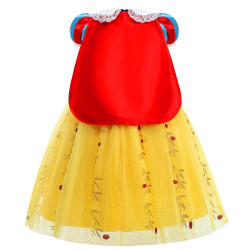 Enchanting Yellow and Black Princess Dress for Little Girls
