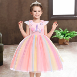 Enchanting Unicorn Princess Dress for Little Girls