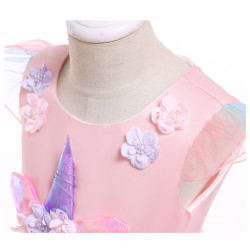 Burvīga vienradža princeses kleita mazām meitenēm