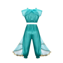 Burvīgs zilganzaļš princeses kostīms meitenēm: Mirdz kā karaliskums!