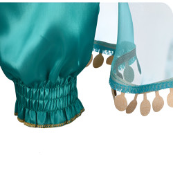 Enchanting Blue-Gold Princess Costume for Girls: Shines Like Royalty!