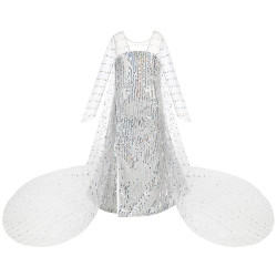 Burvīga baltā princeses kleita mazām meitenēm