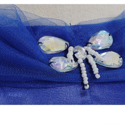 Burvīga karaliski zilā princeses kleita meitenēm