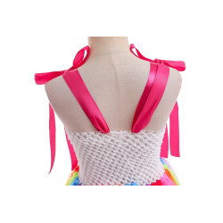 Burvīgs Varavīksnes Krāsu Karaliskais Kleitas Modelis meitenēm