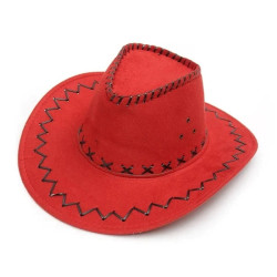 Spice Up Your Carnival Look with a Bold Red 'Cowboy' Hat for Adults!