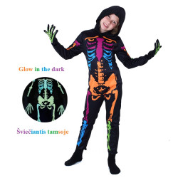 Glow in the Dark Skeleton Costume for Kids