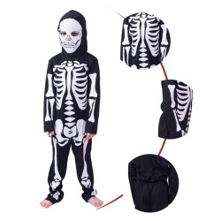 Skeleton Costume for Kids with Mask