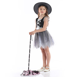 Spider Witch Costume for Girls – Halloween Dress with Hat