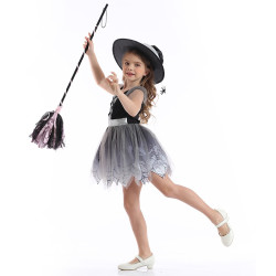 Spider Witch Costume for Girls – Halloween Dress with Hat