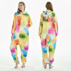 Colorful Unicorn Costume for Kids and Adults – Hooded Jumpsuit