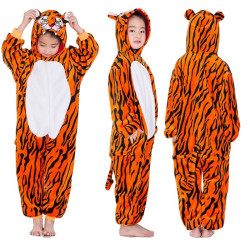 Tiger Costume for Kids and Adults – Hooded Jumpsuit