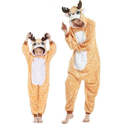 Deer Costume for Kids and Adults – Hooded Animal Jumpsuit