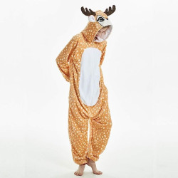Deer Costume for Kids and Adults – Hooded Animal Jumpsuit
