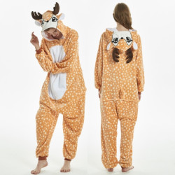 Deer Costume for Kids and Adults – Hooded Animal Jumpsuit