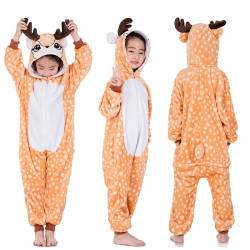 Deer Costume for Kids and Adults – Hooded Animal Jumpsuit