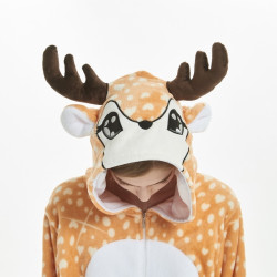 Deer Costume for Kids and Adults – Hooded Animal Jumpsuit