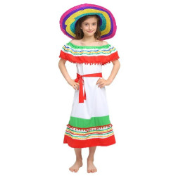 Mexican Costume for Girls – Dress with Sombrero Hat