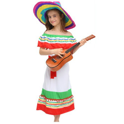 Mexican Costume for Girls – Dress with Sombrero Hat