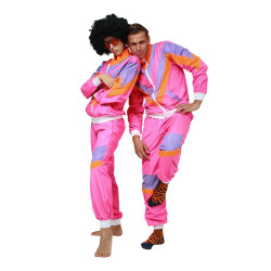 80s Style Pink Tracksuit