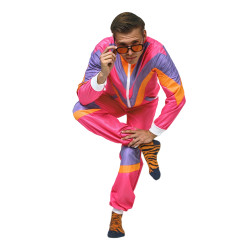 80s Style Pink Tracksuit