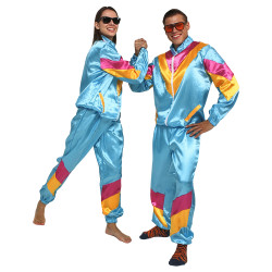 80s Style Blue Tracksuit