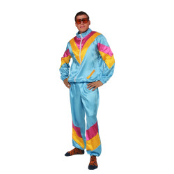 80s Style Blue Tracksuit