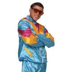 80s Style Blue Tracksuit
