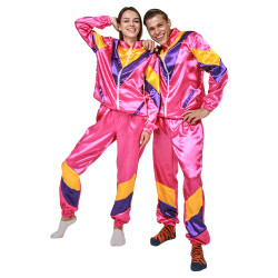 80s Style Pink Tracksuit