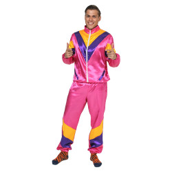 80s Style Pink Tracksuit