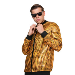 Disco Style Gold "Bomber" Jacket