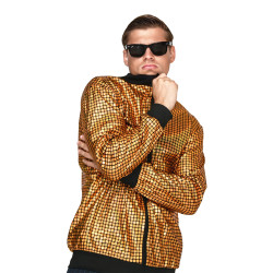 Disko stila zelta "Bomber" jakas