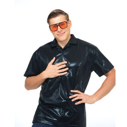 Melnie spīdīgie Polo krekli