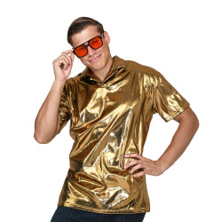 Golden Shimmering Polo Shirt