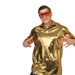 Golden Shimmering Polo Shirt