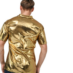 Golden Shimmering Polo Shirt