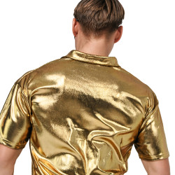 Golden Shimmering Polo Shirt