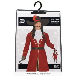 Pieaugušo plēsēju kuģa kapteiņa kostīms