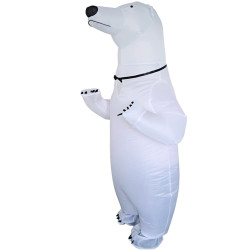 Inflatable white unicorn costume for adults