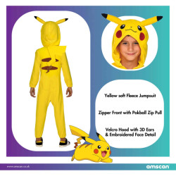 Pokemon Pikachu Costume for Kids – Pikachu Character Outfit