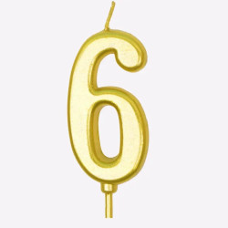 Candle Number 6 for Cake