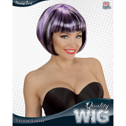 Melni violeta parūka ar svītrām