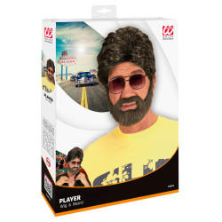 Brown Wig with Beard
