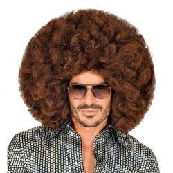 Liels brūns afro parūka