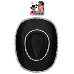 Black Cowboy Hat with Sequins