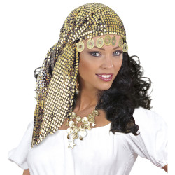 Shiny Gypsy Headpiece with Coins