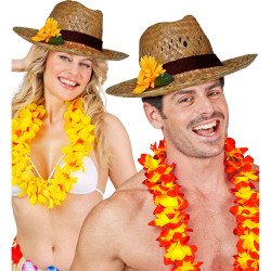 Straw Hat with Sunflower