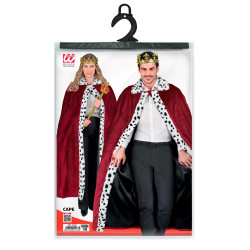 Bordo krāsas karaliskais apsiausts pieaugušajiem, 140 cm