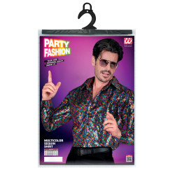 Men's Party Shirts with Colorful Sequins