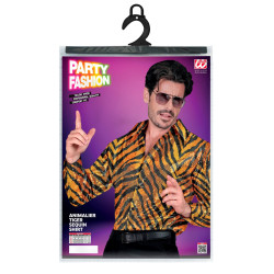 Vīriešu vakarēļu tigriniai spīdīgie krekli