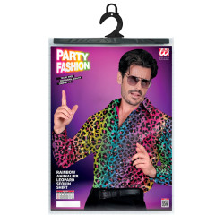 Men's Glittery Leopard Print Party Shirts